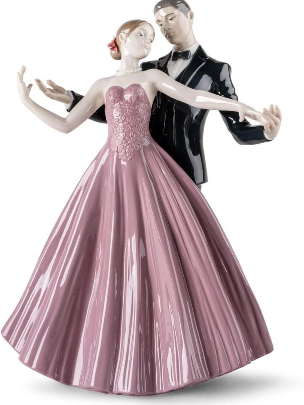 Lladro Anniversary Waltz 01009709 Porcelain Dancing Couple Figurine 15" Spain